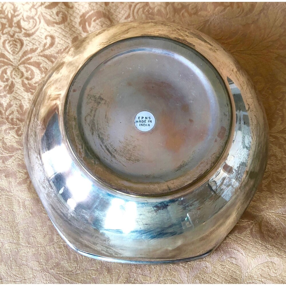 Vintage 8in Silver Plate Serving Bowl, International Silver Company Original Box - Picture 3 of 5